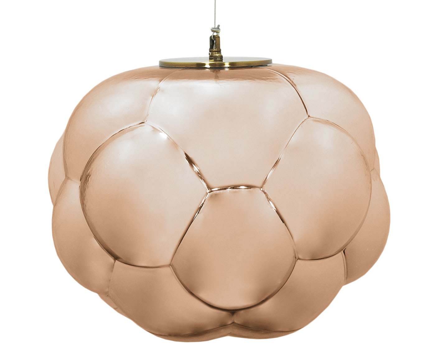 Pendente Em Metal Com Vidro Cobre Bivolt - image 0