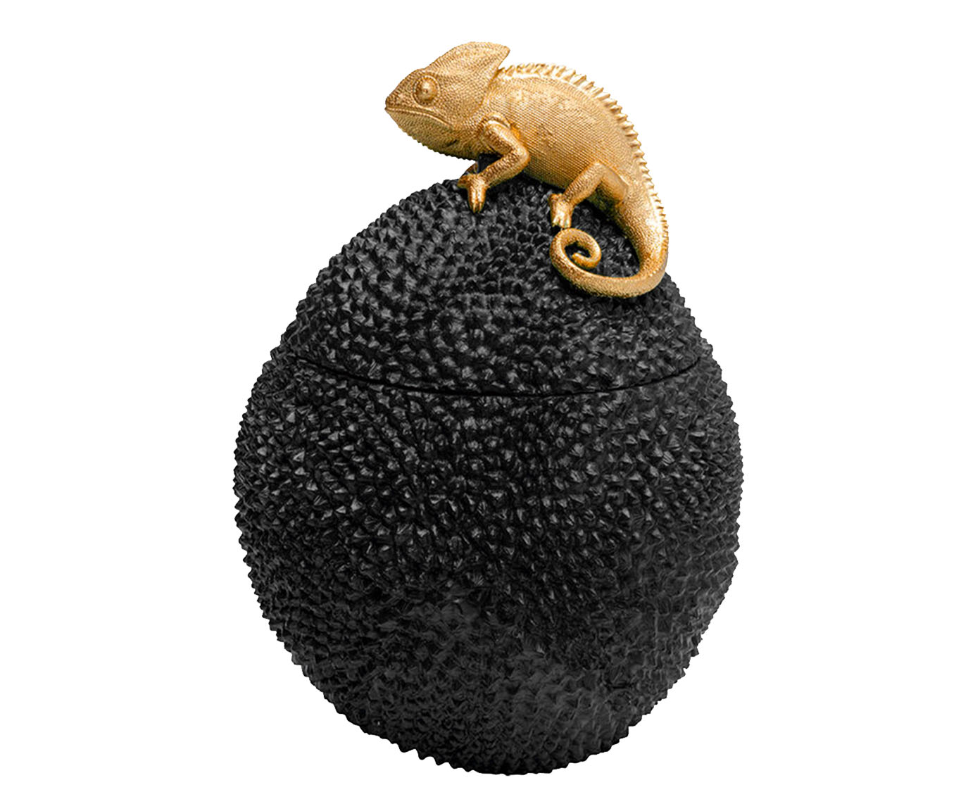 Pote Decorativo Camale&atilde;o Up Preto - image 0