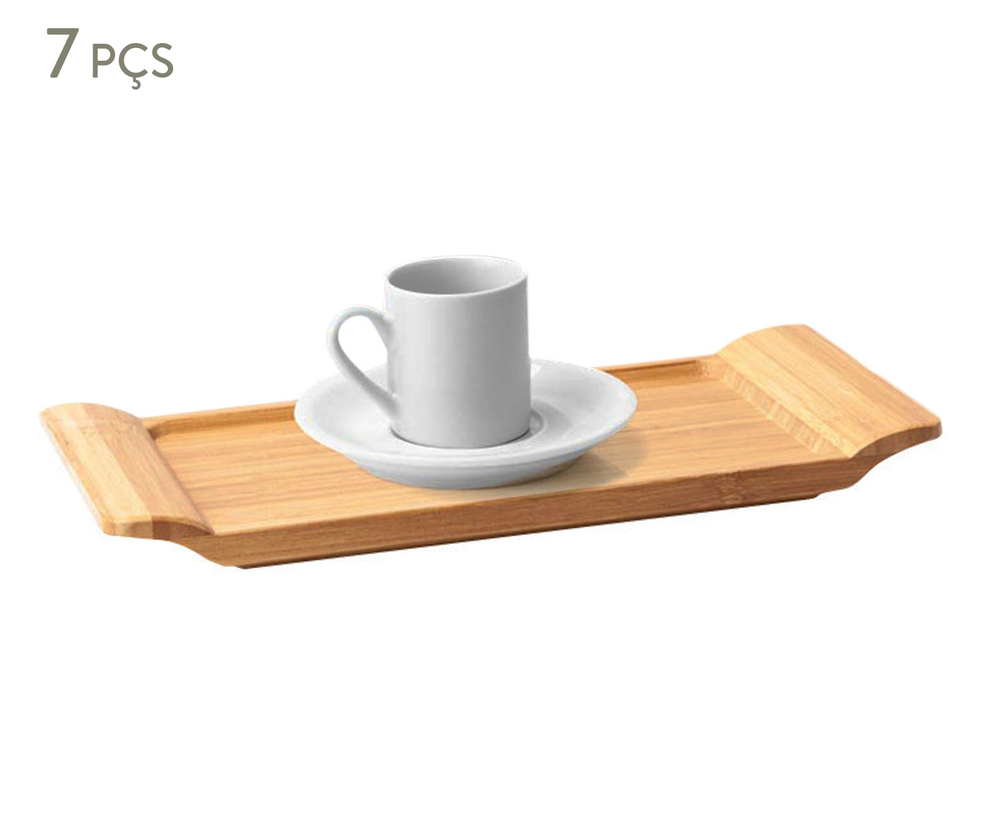 Jogo de X&iacute;caras para Caf&eacute; Com Pires em Porcelana E Bambu Lovey Nardo image number 0