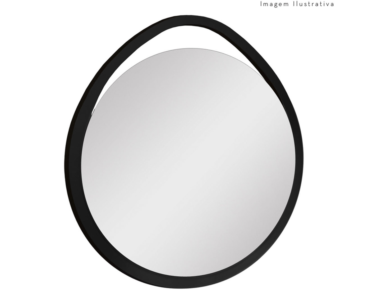 Espelho de Parede Empty Preto - image 1
