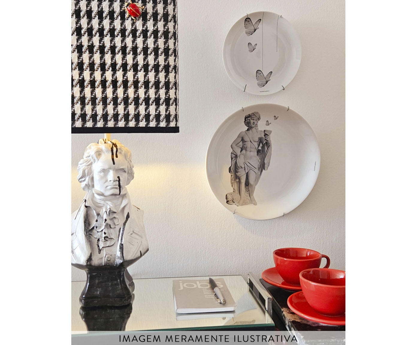 Prato de Porcelana Borboletas - image 1