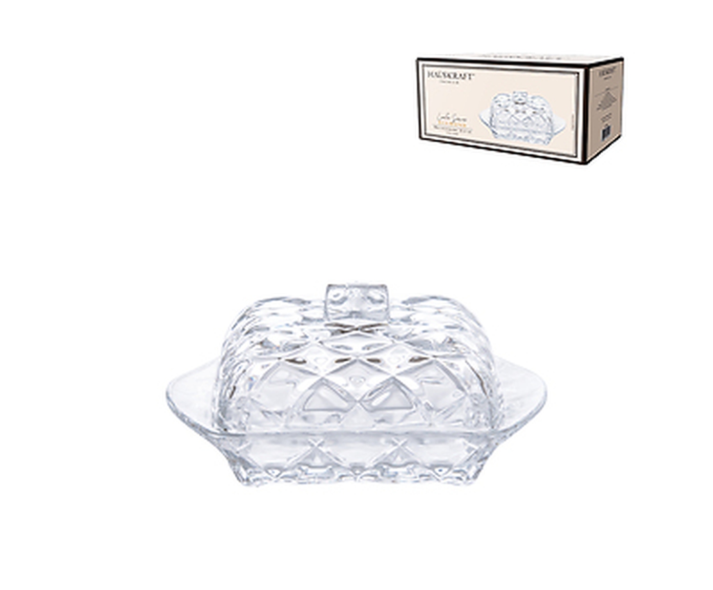 Mini Manteigueira Diamond Transparente image number 1