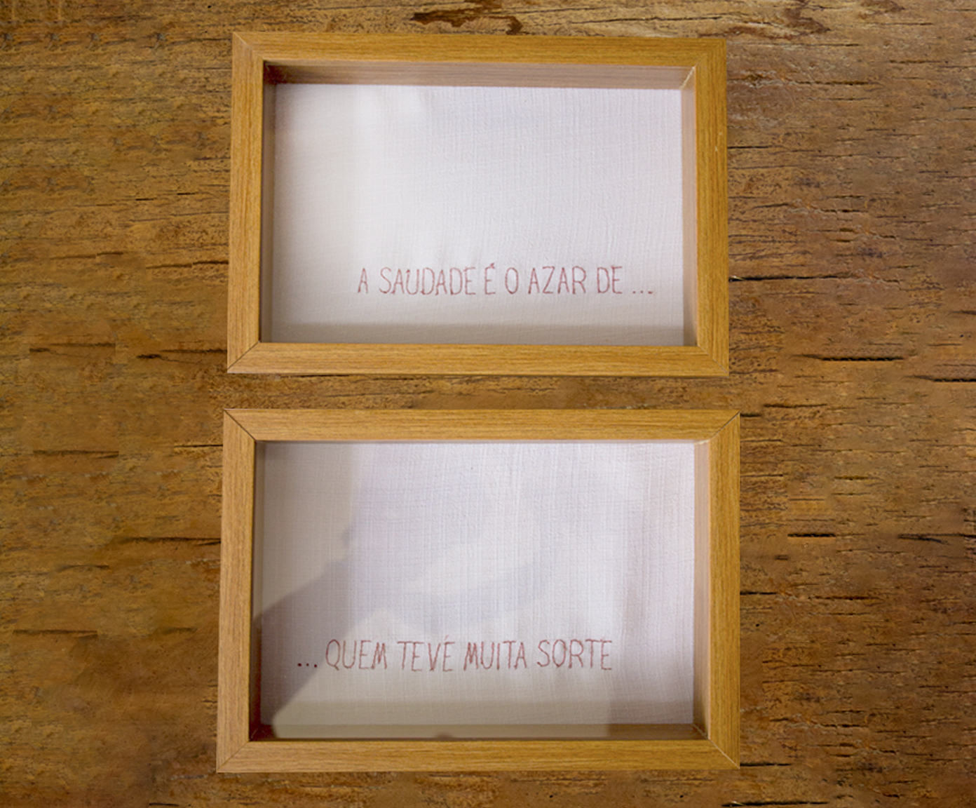 Jogo de Quadros Decorativo "Saudade &eacute; o Azar" image number 1