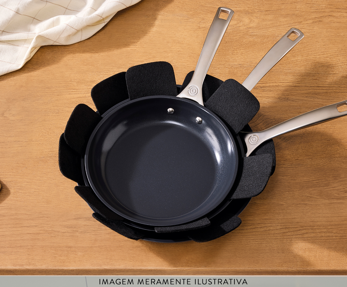 Frigideira Rasa Essential Preto - 28cm image number 4