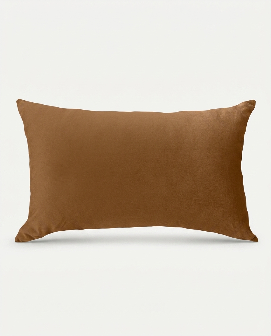 Almofada em Veludo Soft Liso Terracota - image 0