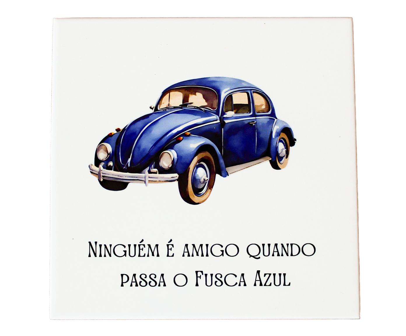 Azulejo Decorativo "Fusca Azul" image number 0