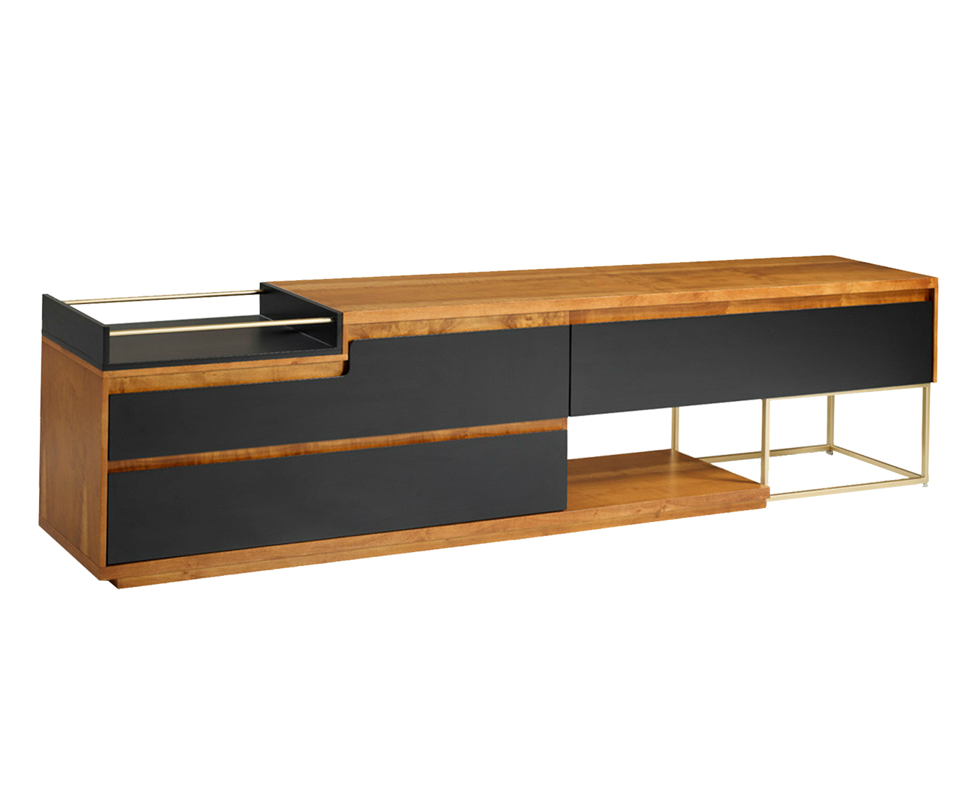 Rack Brick - Natural e Preto - image 0