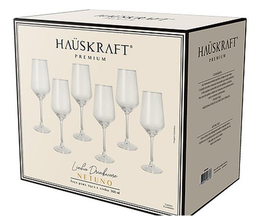 Jogo de Ta&ccedil;as para Vinho Netuno Transparente image number 1
