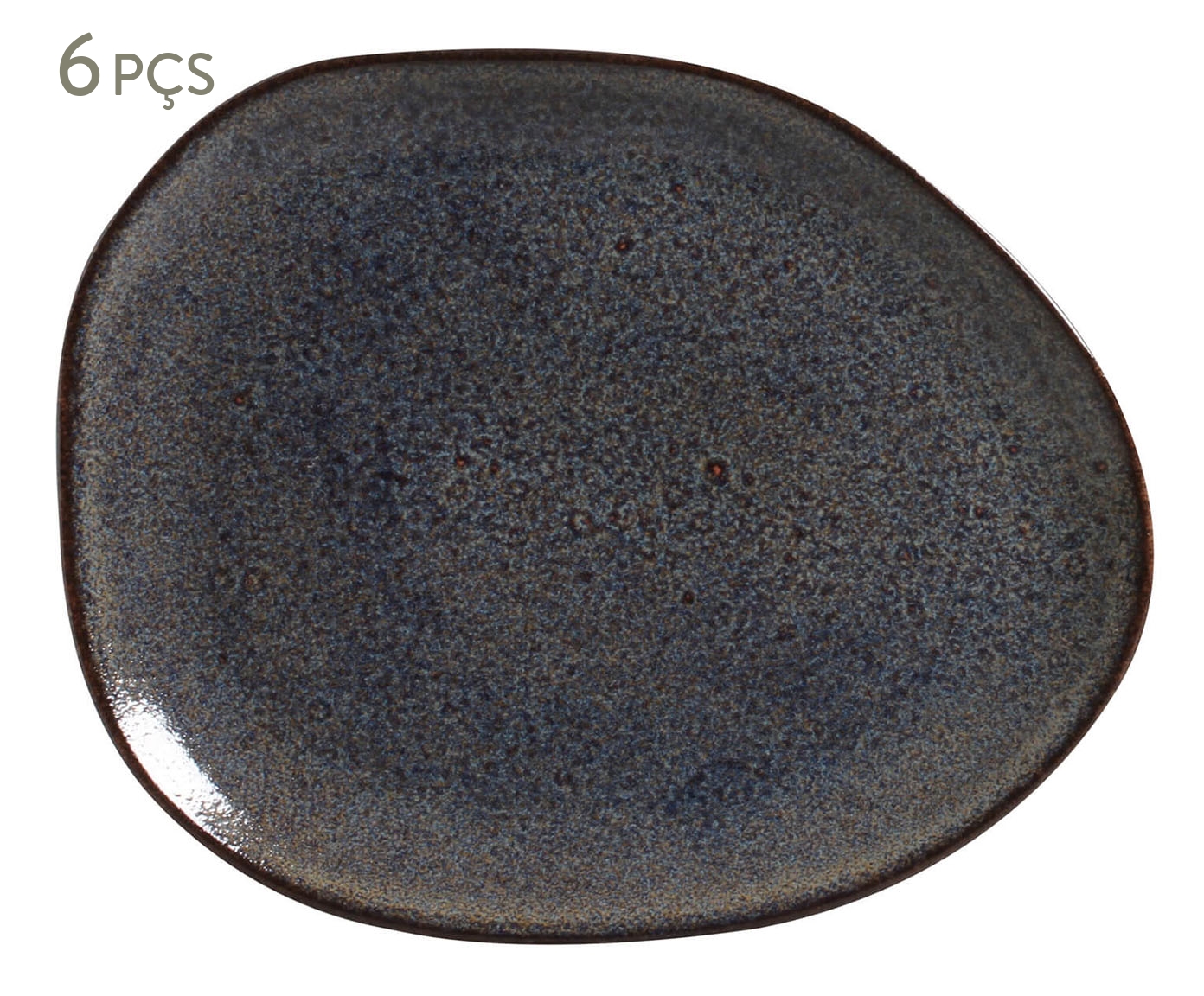 Jogo de Pratos Raso Org&acirc;nico Titanium Azul Escuro image number 0