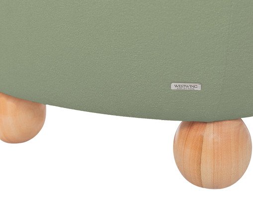 Puff Ball Feet em Boucle Aveludado Verde image number 4