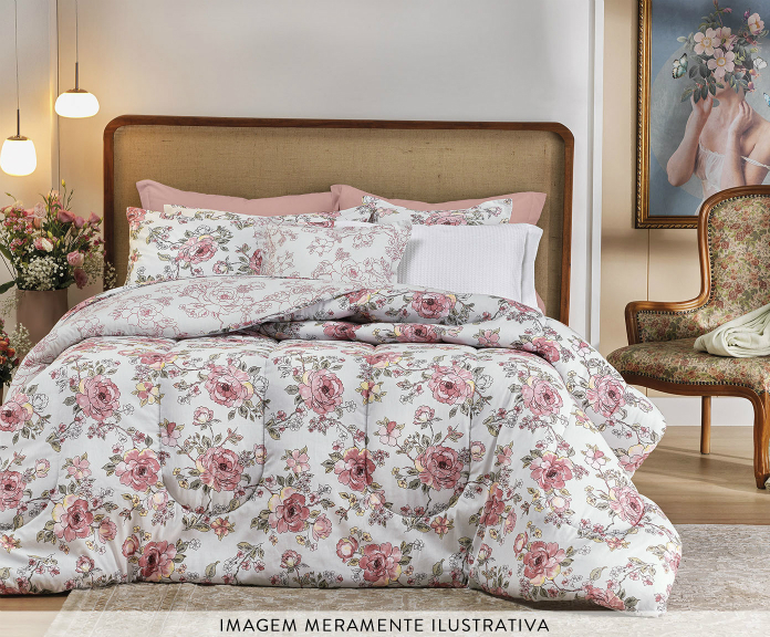 Jogo de Len&ccedil;ol Diamante Liso Belle Rose - image 1