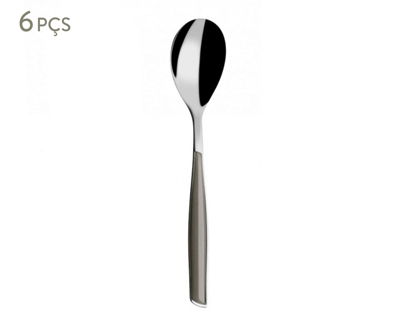 Jogo de Colheres para Caf&eacute; Glamour Prata - image 0