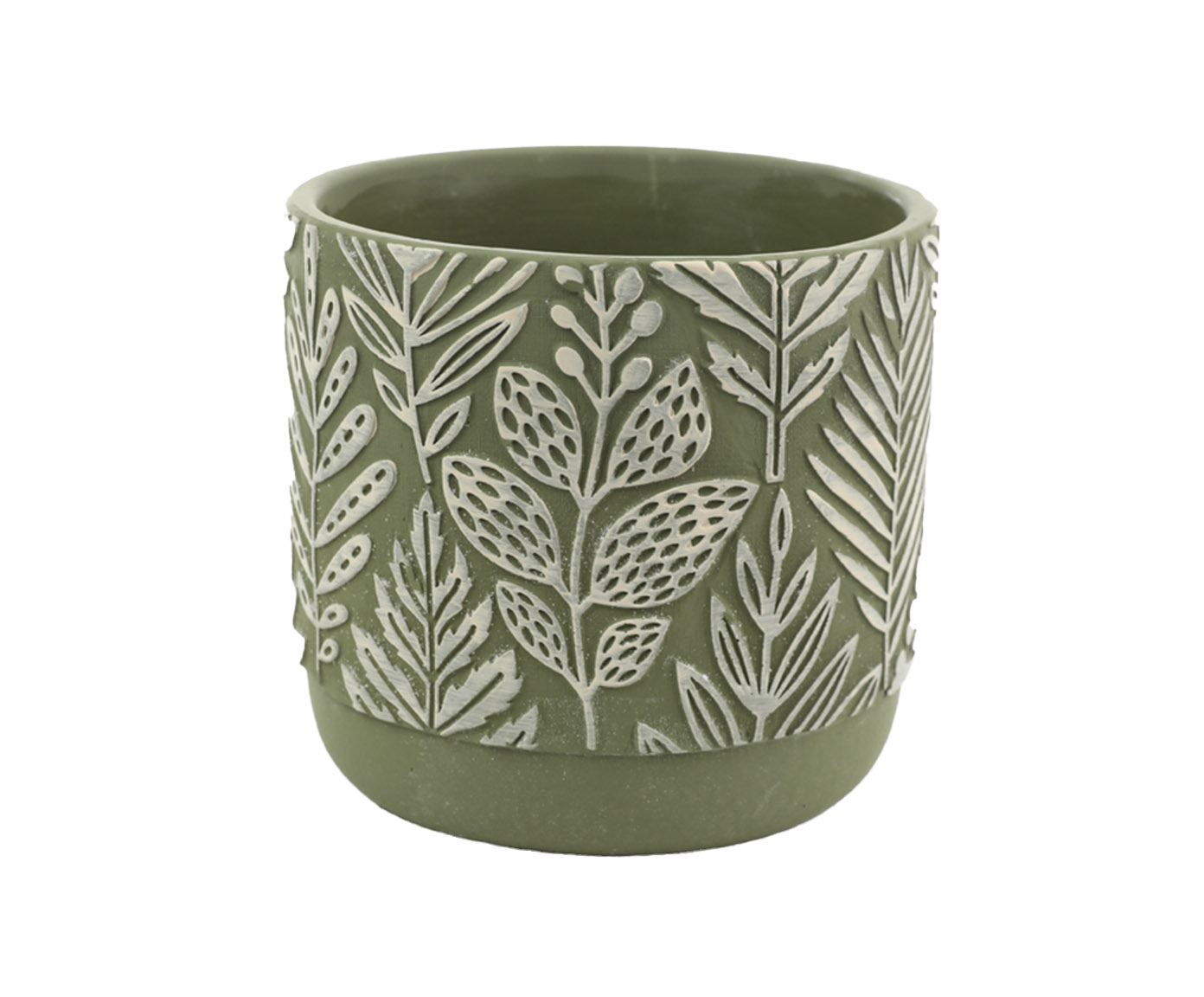 Cachepot Foliage Verde M&eacute;dio image number 0