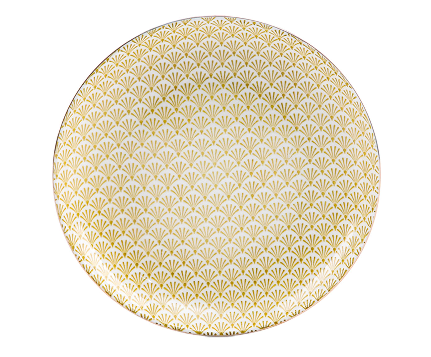 Prato para Sobremesa em Porcelana Elis - Amarelo image number 0