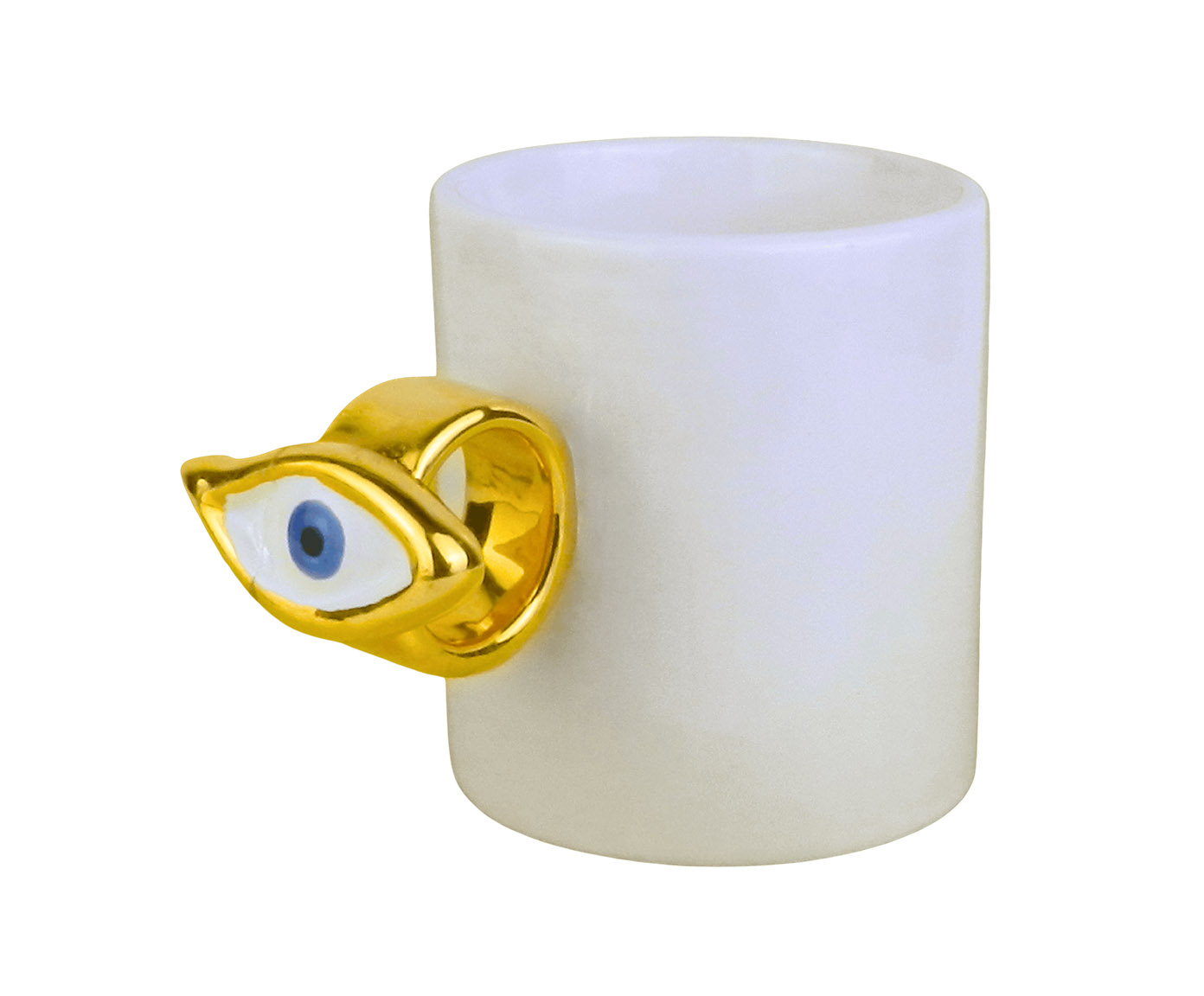 Caneca Eye Grega Branca com Ouro image number 0