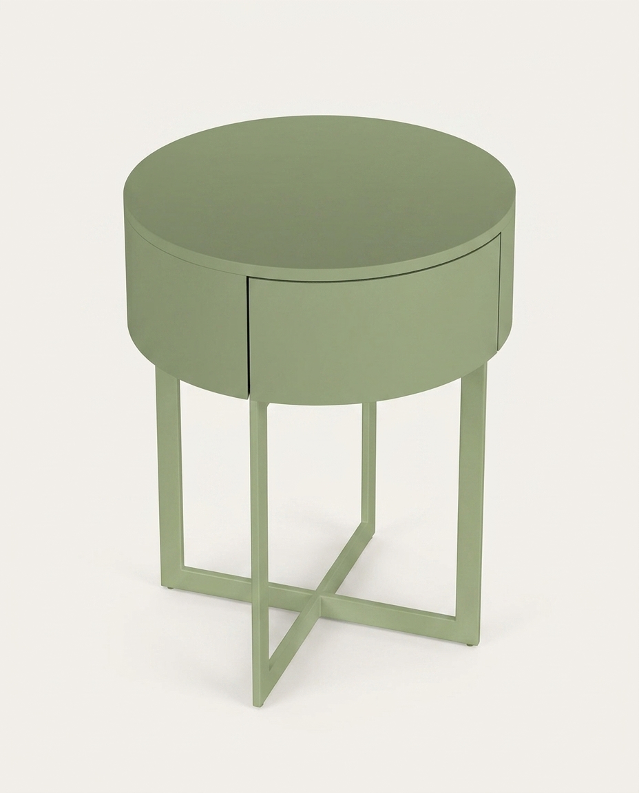 Mesa de Cabeceira Redonda Pecci Verde Caru&aacute; - image 1