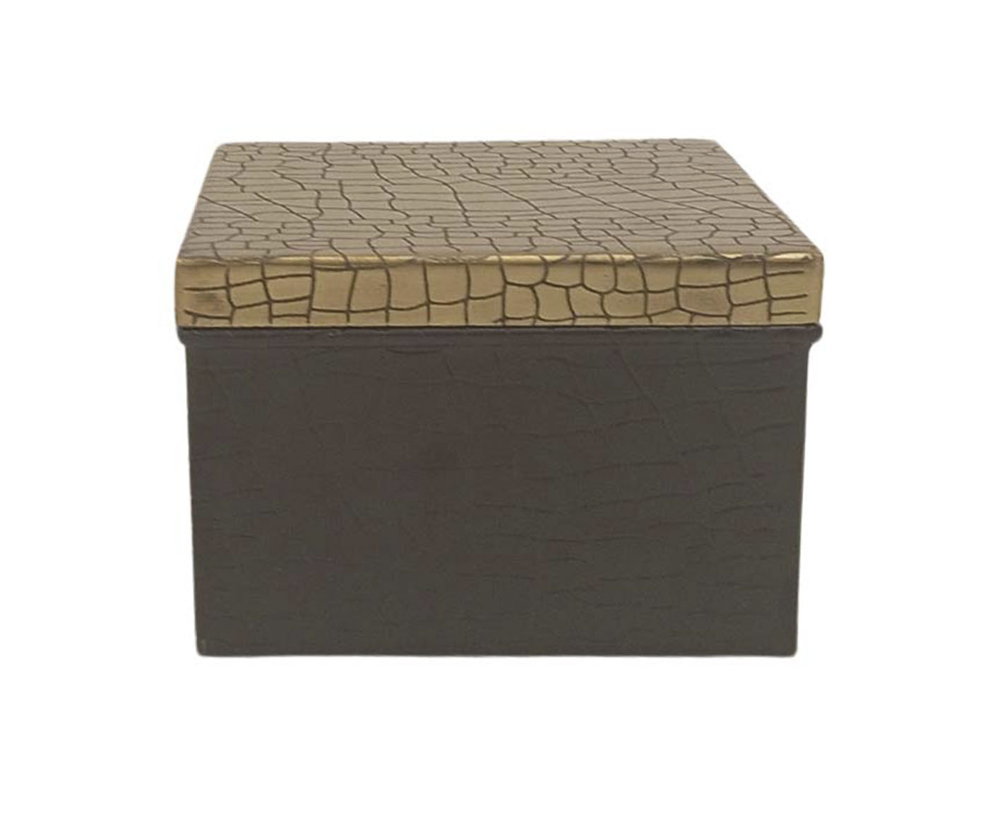 Caixa Decor Lid Dourado e Preto image number 0