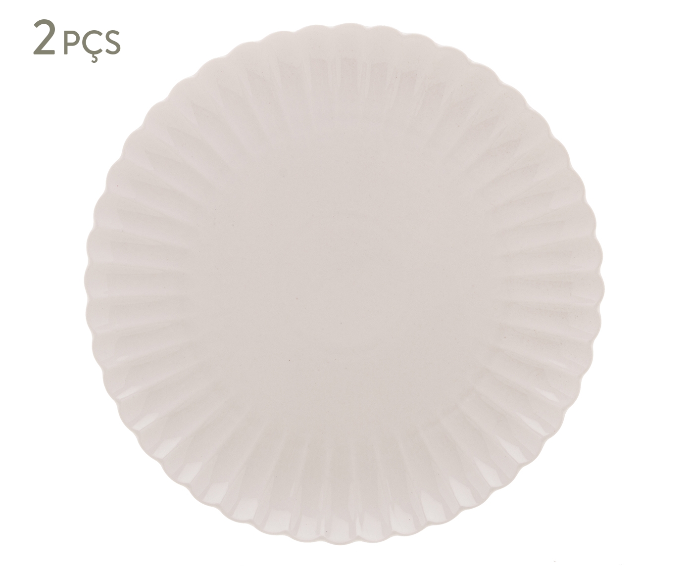 Jogo de Pratos Rasos em Porcelana P&eacute;tala Branca image number 0