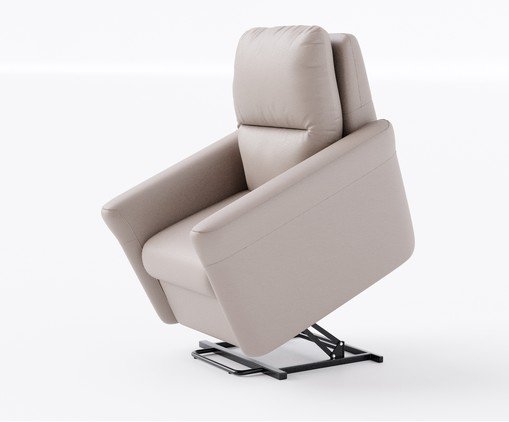 Poltrona Blend com Lift Couro Bege image number 4