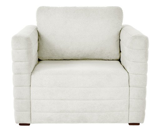 Poltrona com Puff Gom em Boucle aveludado image number 2