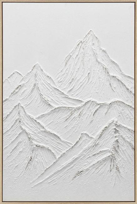 Quadro Montanhas em Gesso Branco St. Moritz A image number 0