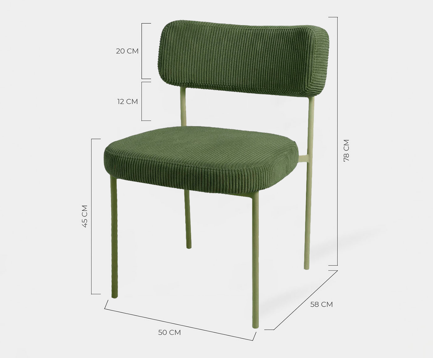 Cadeira Slim Cotel&ecirc; Verde image number 1