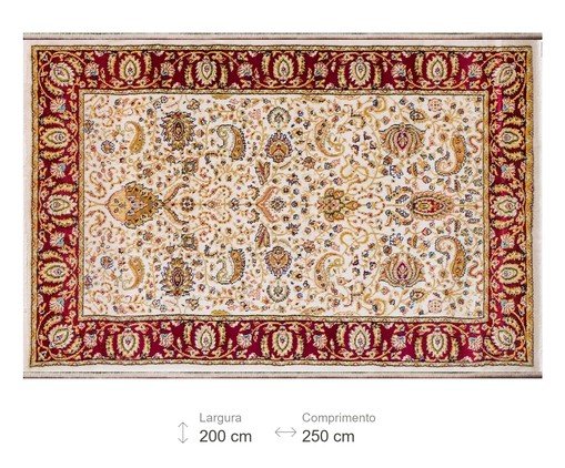 Tapete Turco Babil Sarigazi Creme e Vermelho image number 2