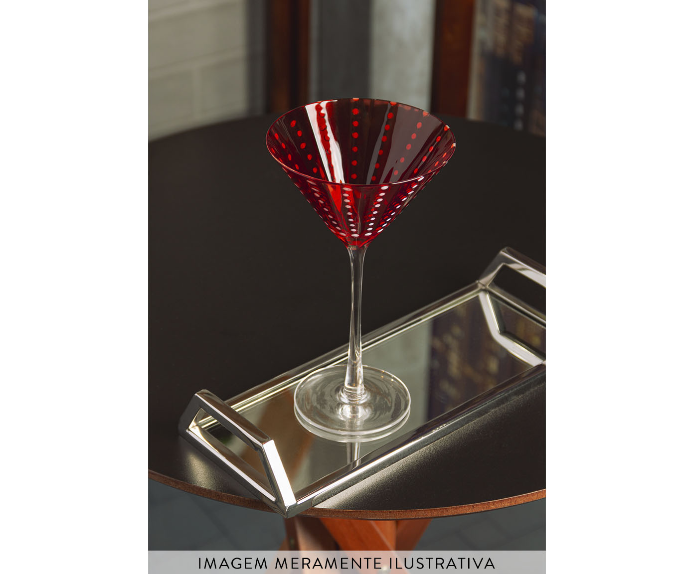 Jogo de Ta&ccedil;as para Martini Orqu&iacute;dea Vermelho image number 2