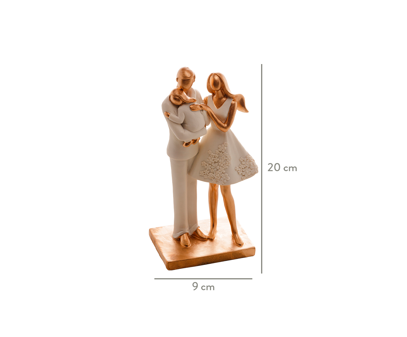 Escultura em Resina Fam&iacute;lia - Branco image number 6