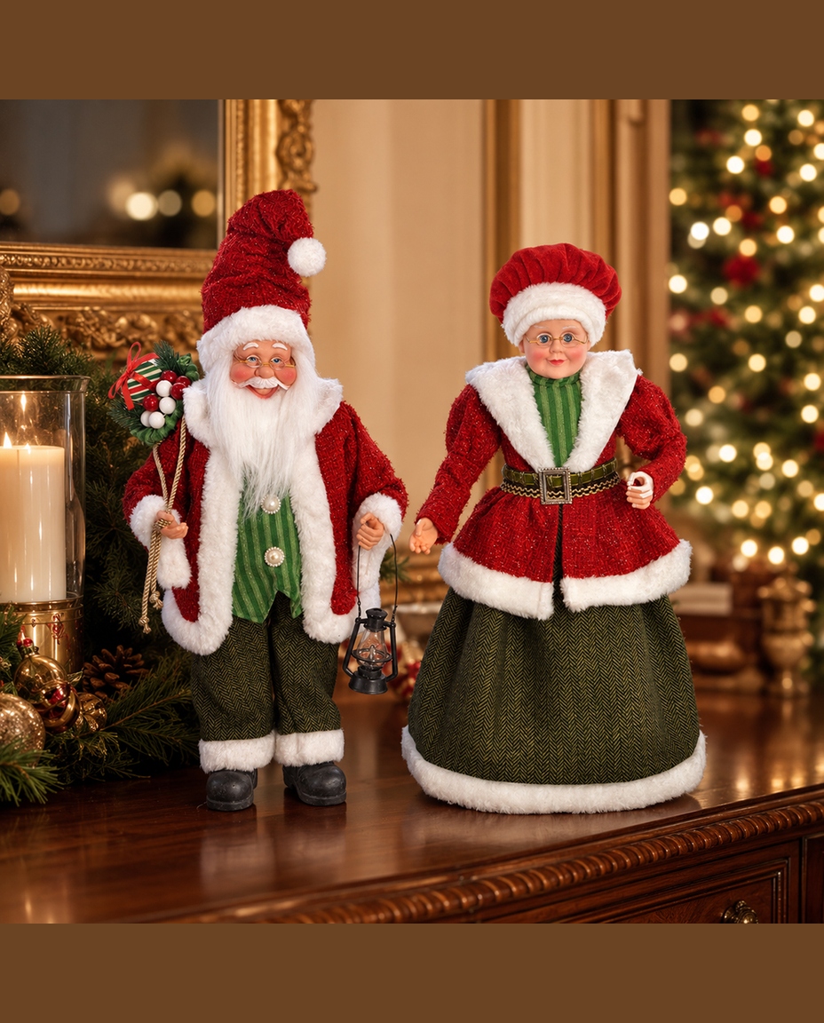Jogo de Papai e Mam&atilde;e Noel Tradi&ccedil;&atilde;o Natalina - image 1