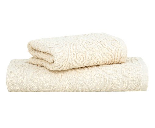 Jogo de Toalhas Liz Extra Soft Bege 2 pe&ccedil;as - image 0