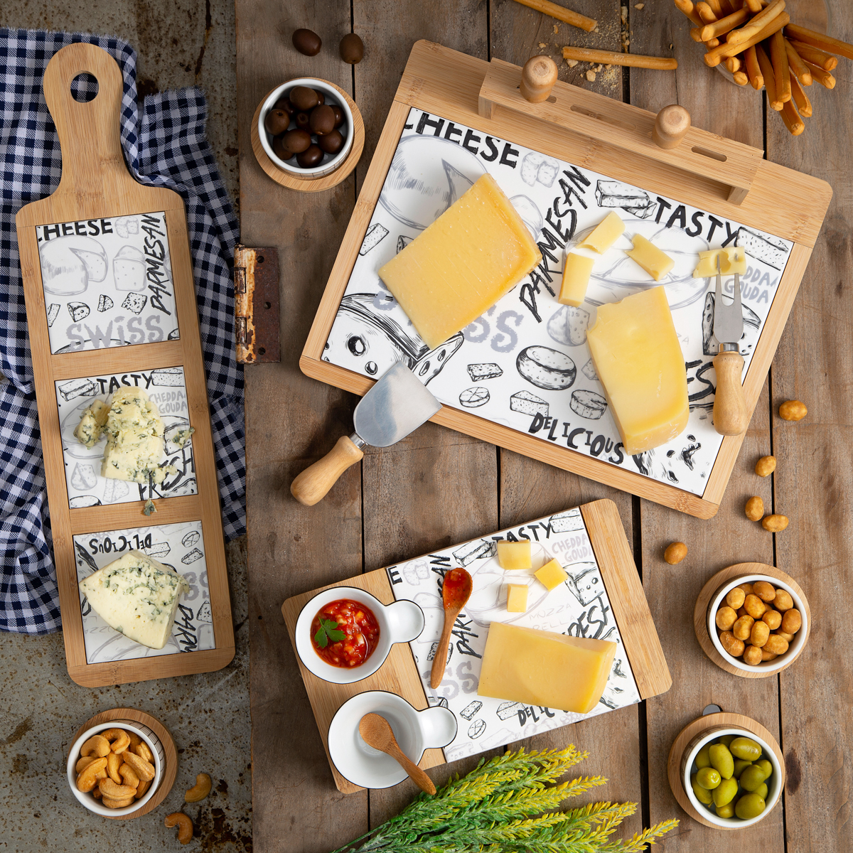 Jogo para Queijo em Bambu Cheese Design Helene image number 6