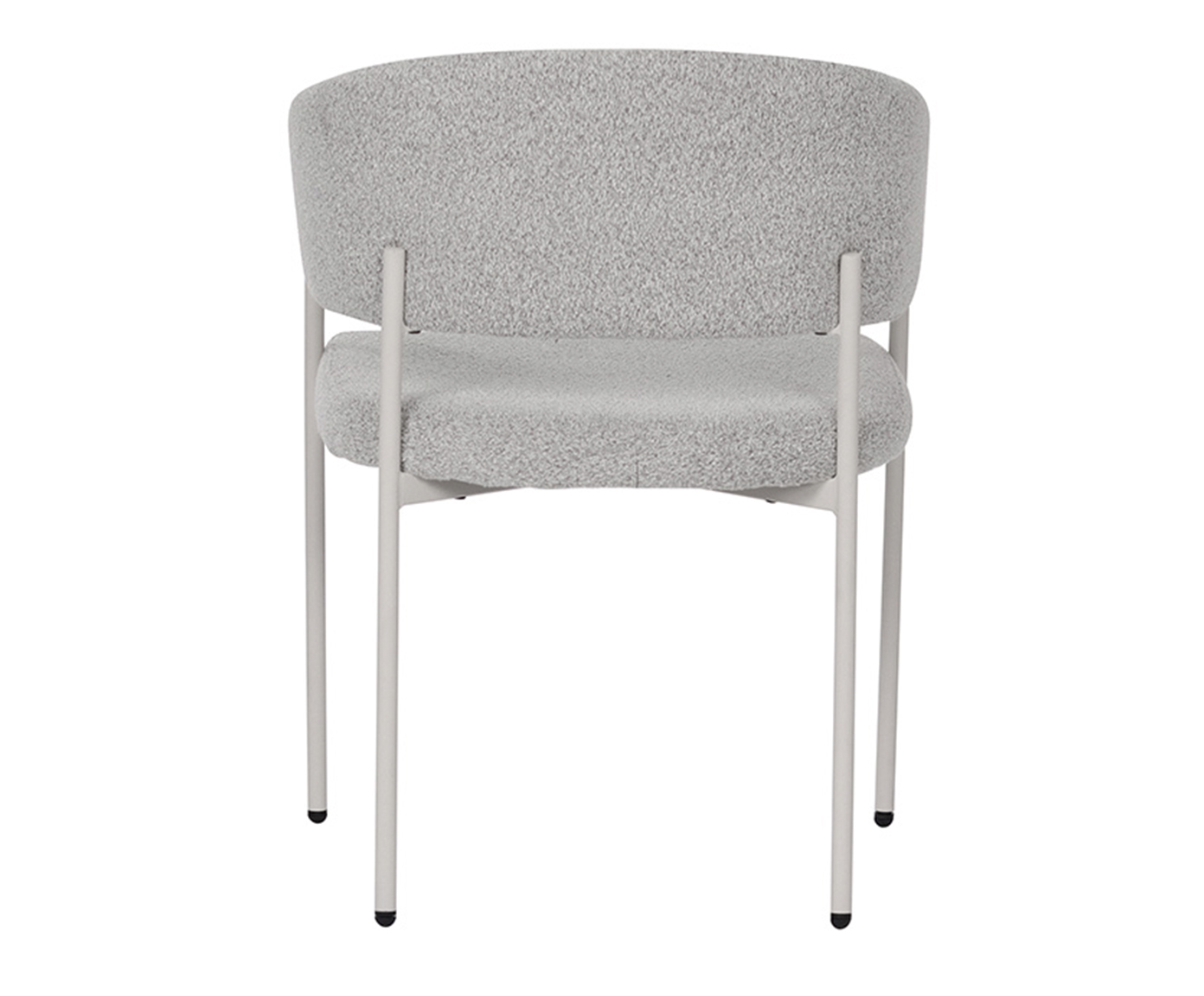 Cadeira Bari Boucle Cinza Base Off White image number 4