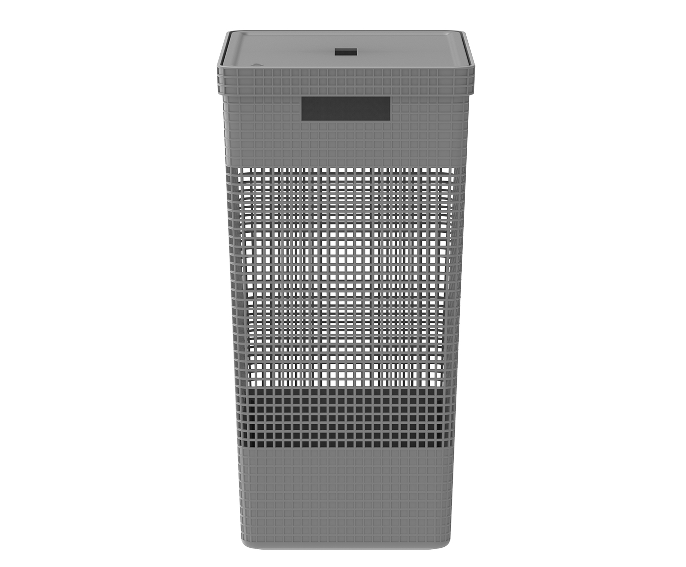 Cesto de Roupas com Tampa Grid Cinza image number 2