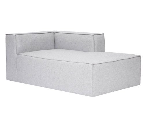 Sof&aacute; M&oacute;dulo Chaise Mensa Cinza Claro image number 3