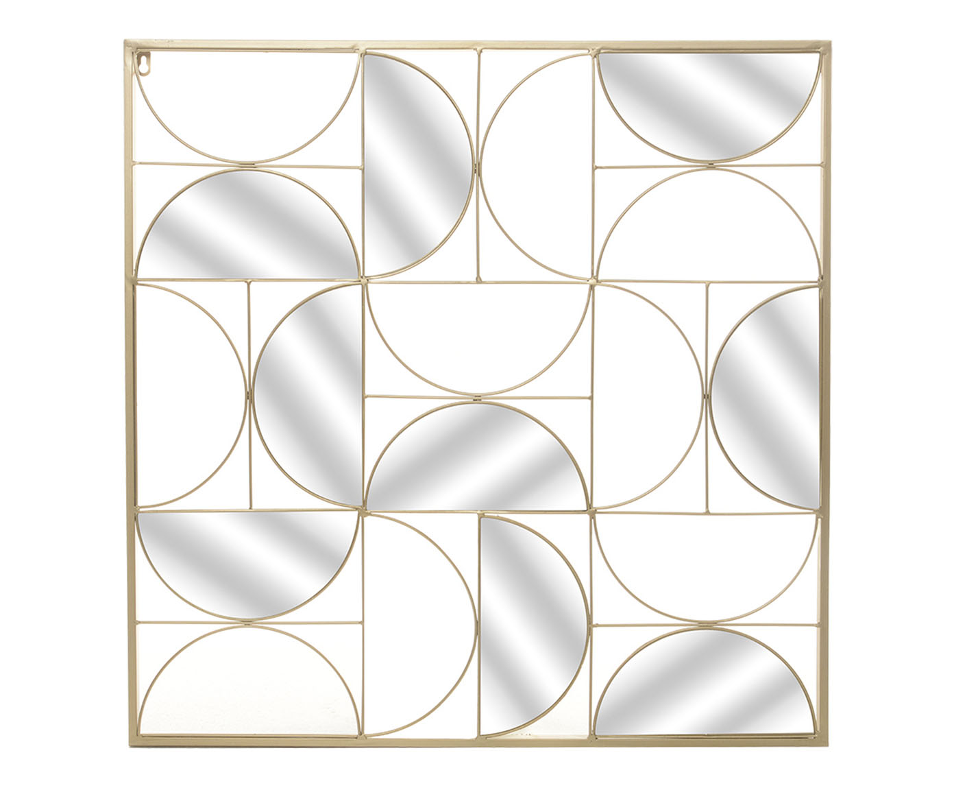 Espelho Decorativo de Metal Dourado Siripaka Dourado image number 0