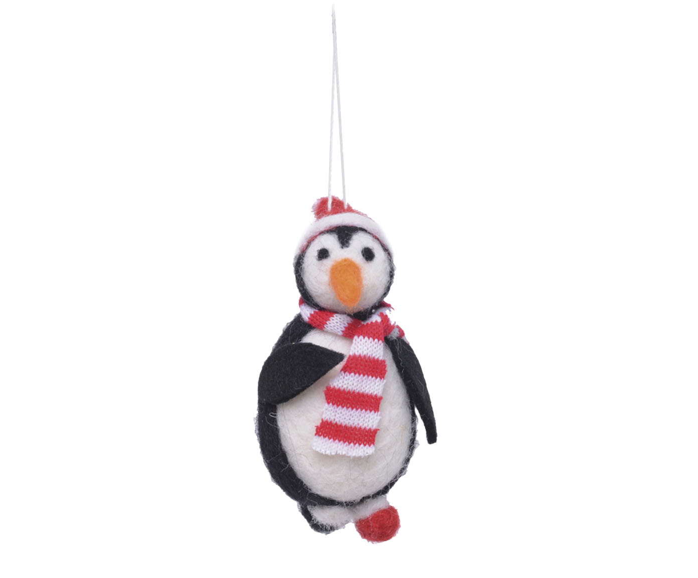 Enfeite para Pendurar Pinguim com Gorro  - Branco image number 0