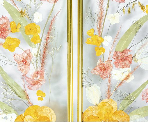 Jogo de Quadros Decorativos Retangular Floral Colorido image number 1