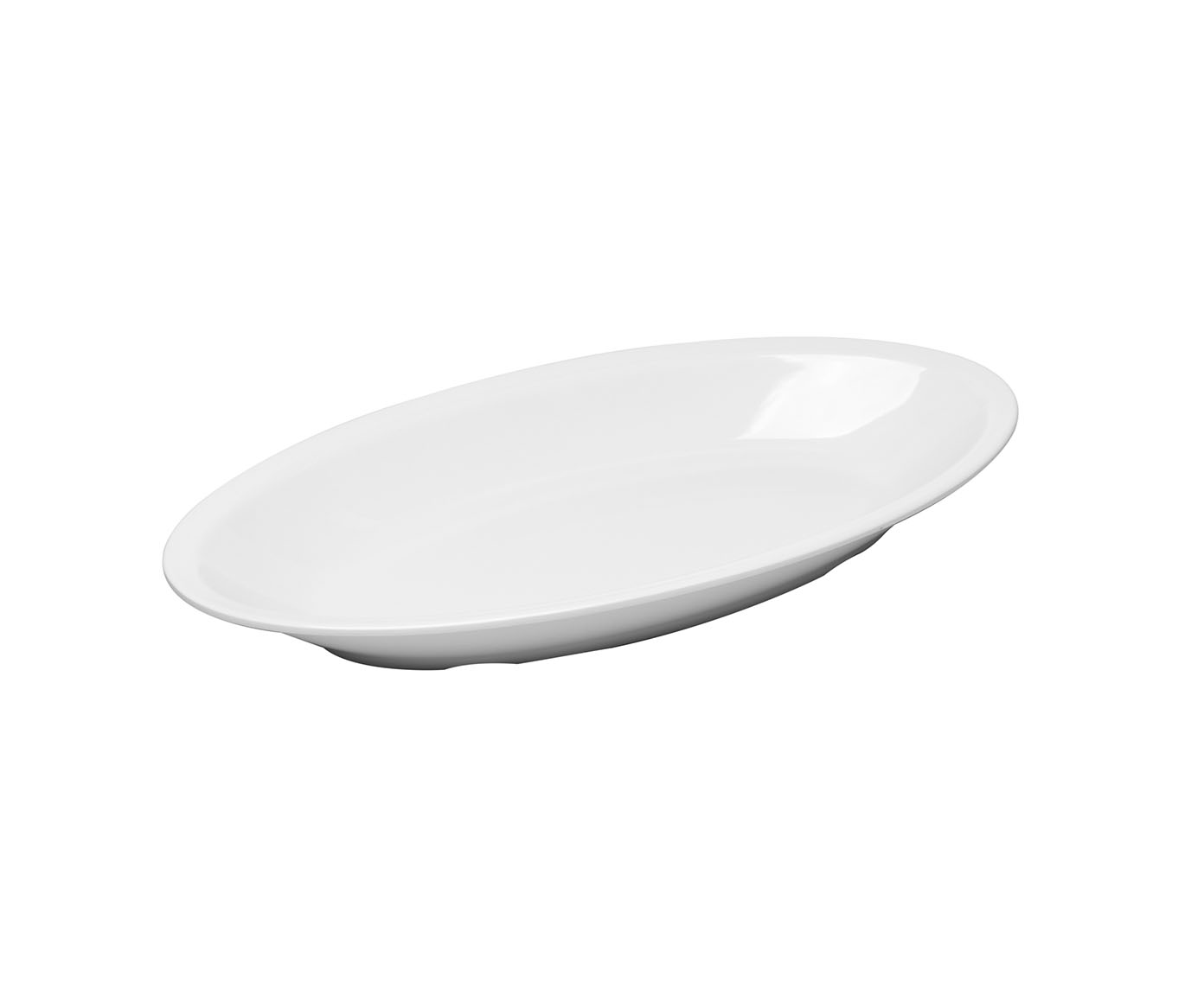 Travessa Oval de Melamina Basic Branca Wolff image number 1