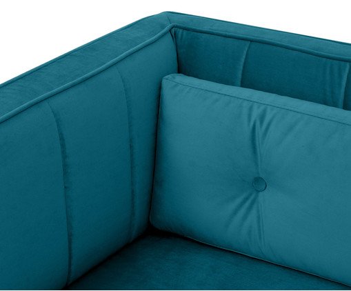 Sof&aacute; Day Bed Bergamo em Veludo - Azul Pav&atilde;o image number 6