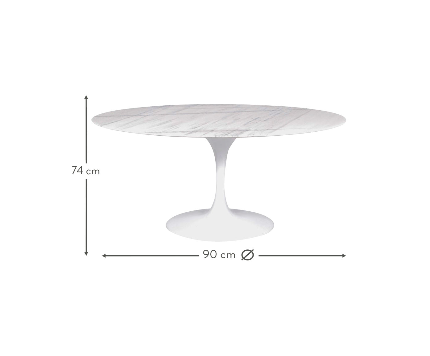 Mesa Saarinen Oval Espirito Santo Base Branca image number 6