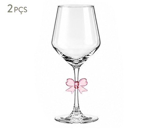 Jogo de Ta&ccedil;as para Vinho Lace Rosa image number 0