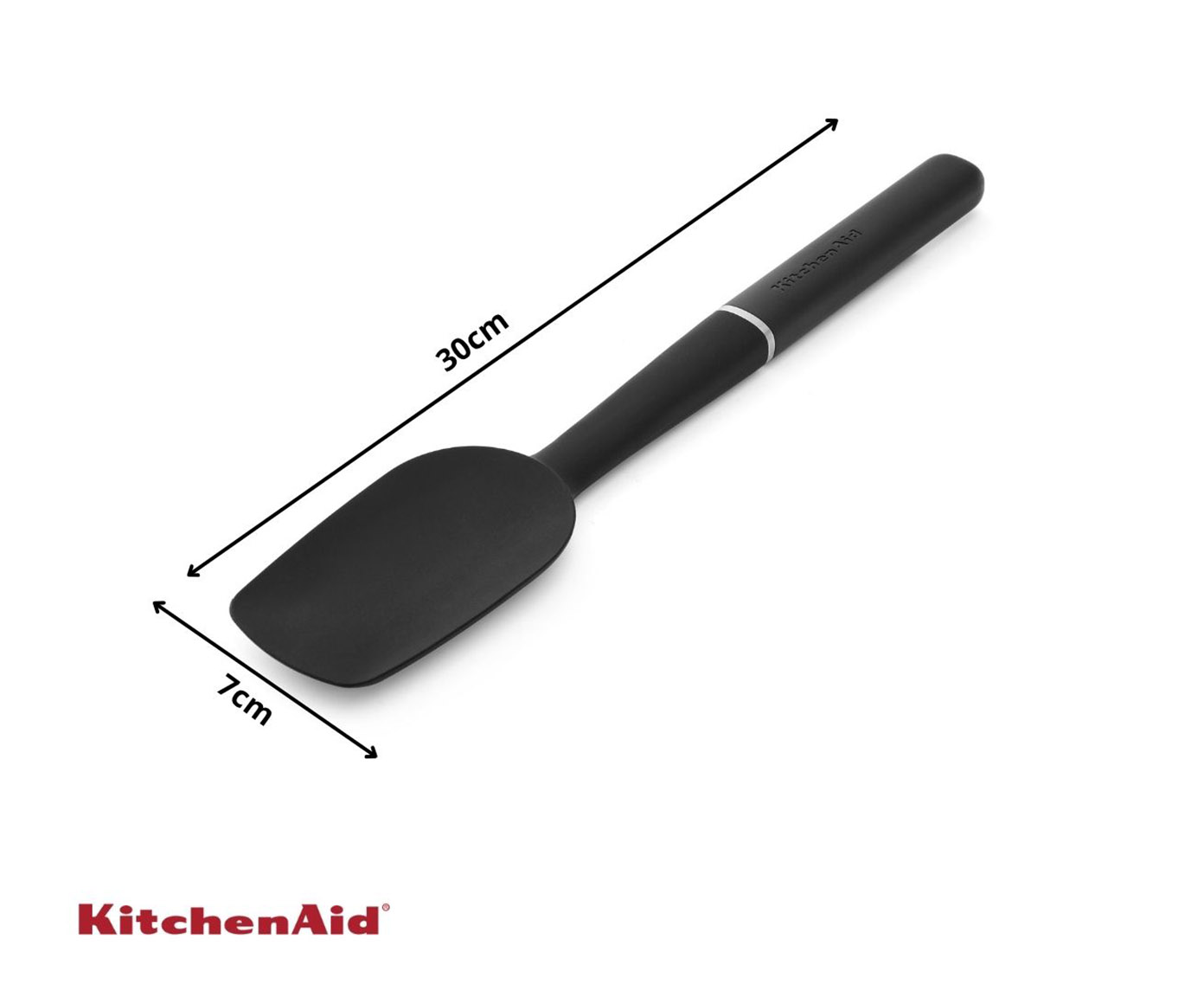 Esp&aacute;tula Cl&aacute;ssica em Silicone Kitchenaid Preta image number 1