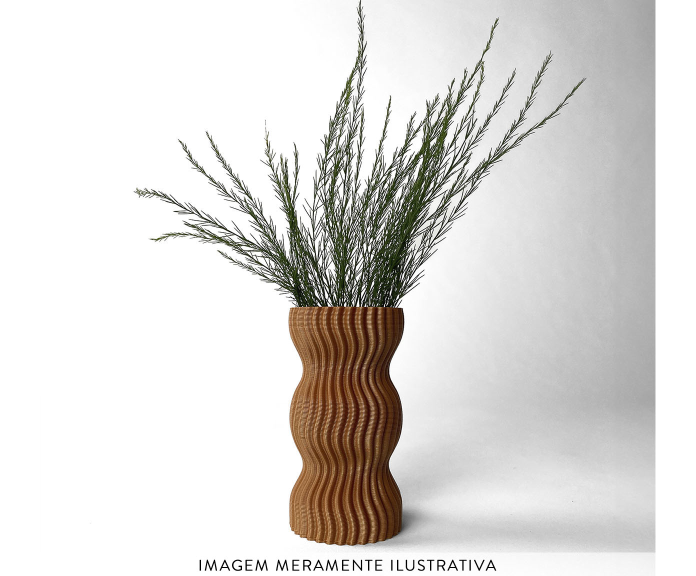 Mini Vaso Onda 3 Terracota image number 1