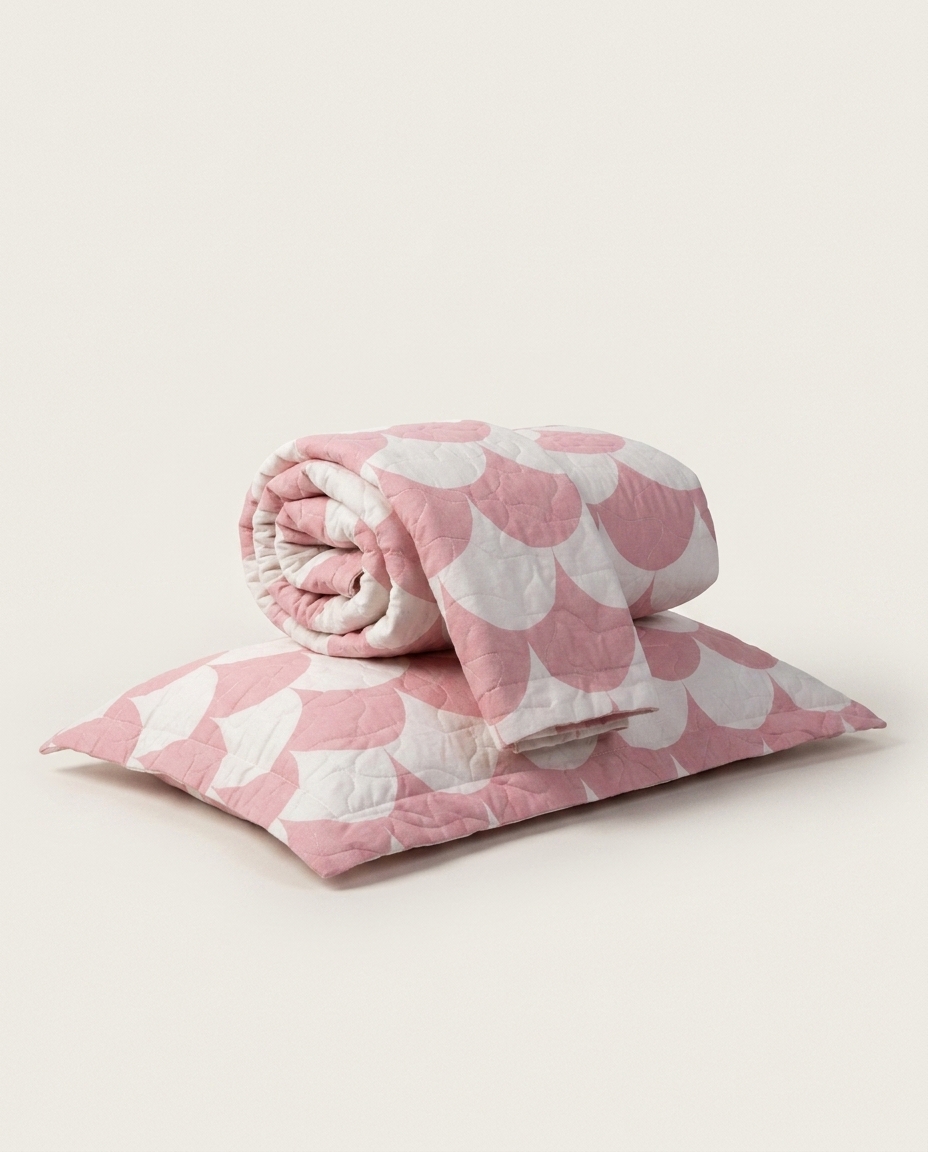 Jogo de Cobre-Leito Percalle Estampado Scale Rose 200 Fios - image 1