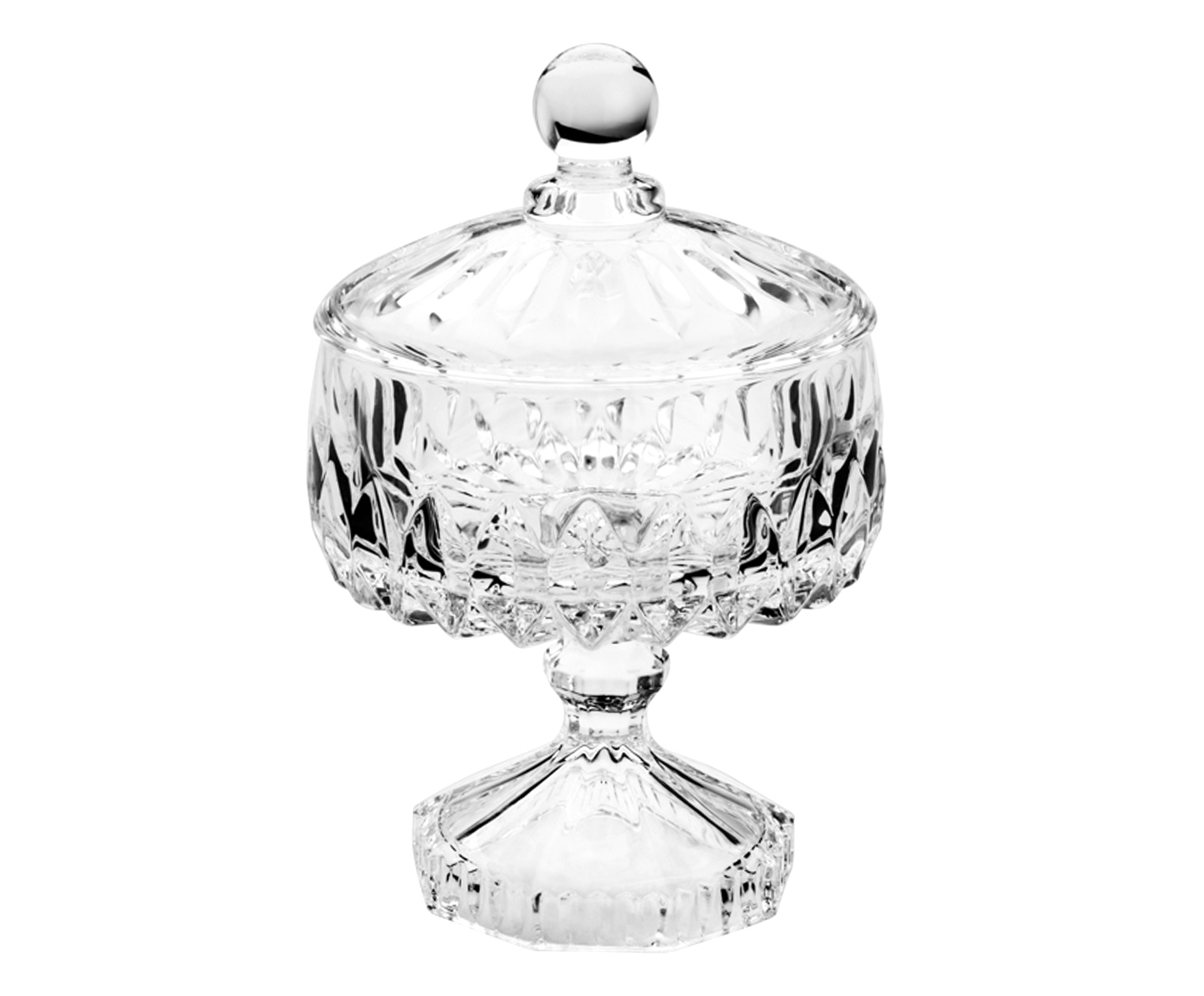 Pote Decorativo em Cristal Louise Transparente - image 1