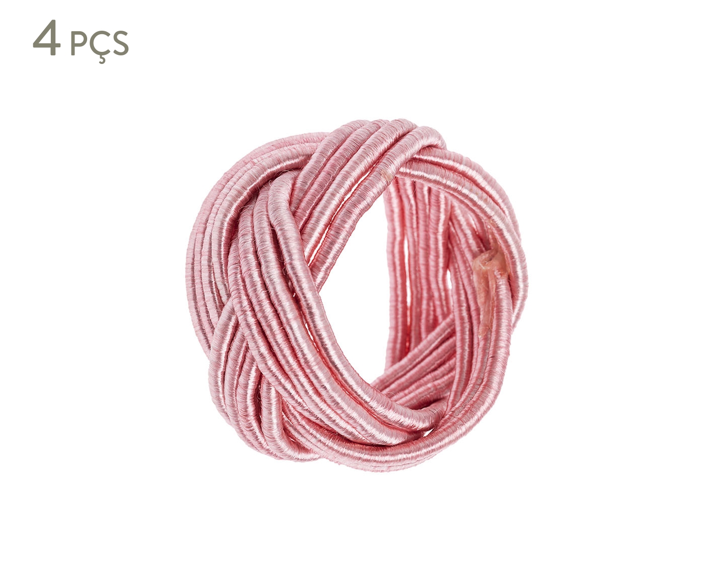 Jogo de Porta-Guardanapos Corda Rosa - image 0