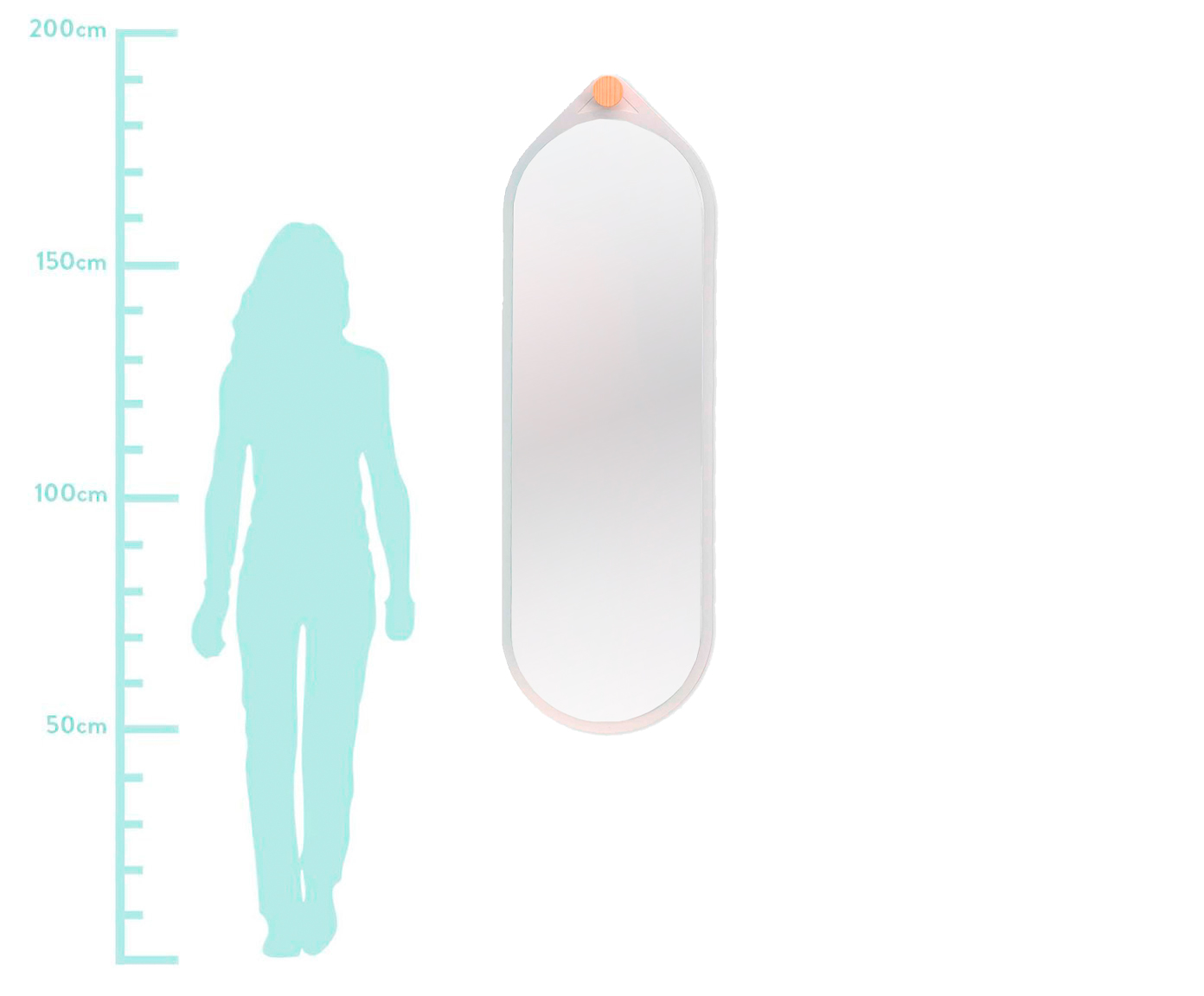 Espelho de Corpo Adnet Oblongo Flat Off White image number 2