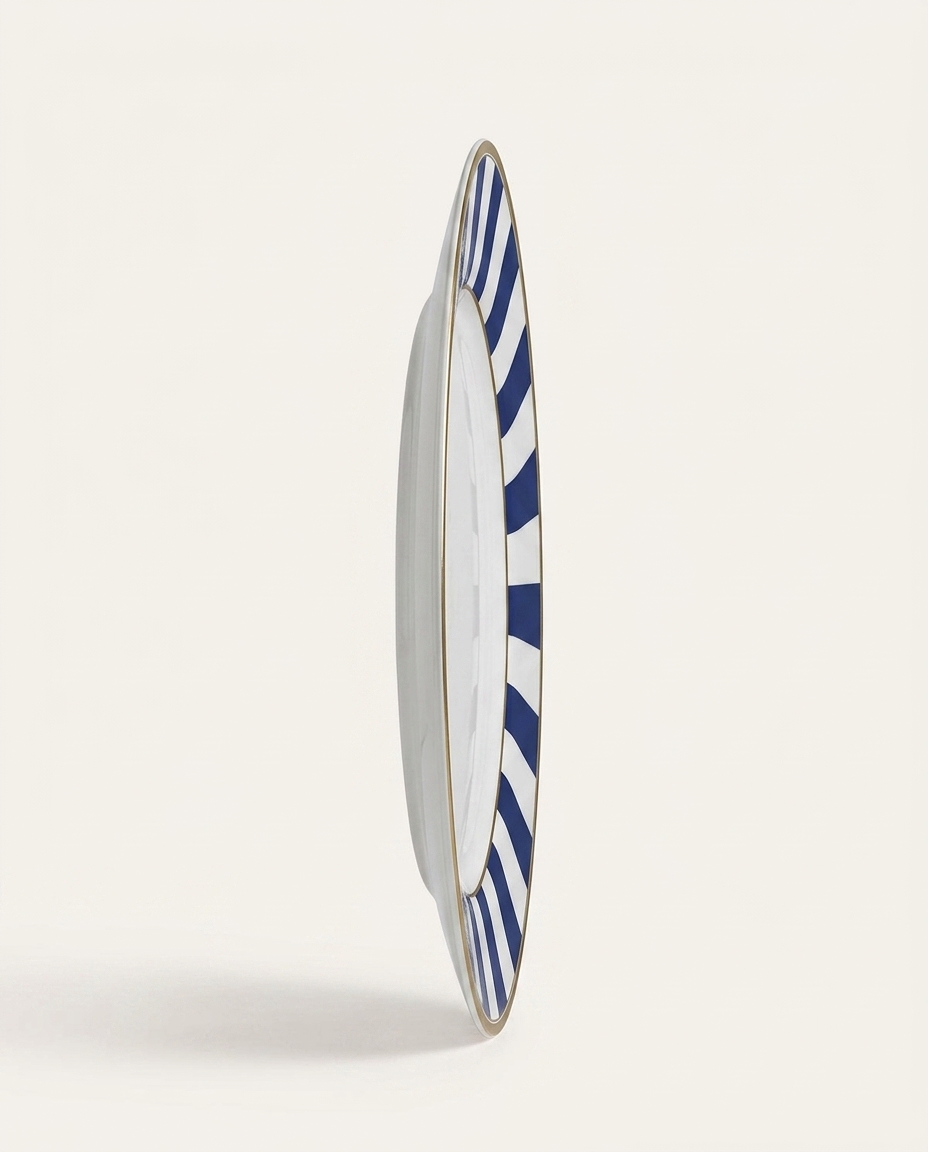 Jogo de Pratos Rasos Stripe Azul - image 1