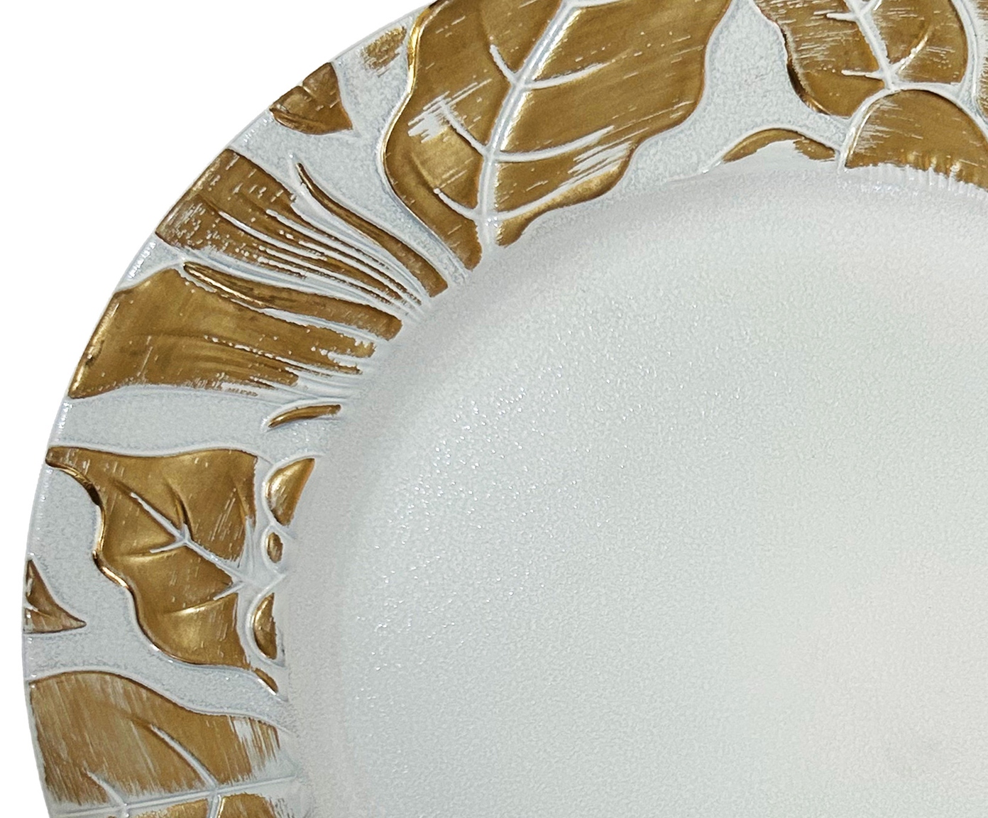 Sousplat branco e dourado - image 1
